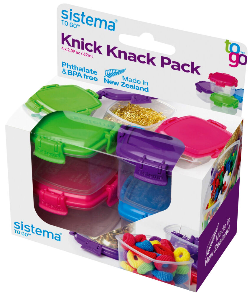 Sistema to Go Mini Knick Knack Pack Containers 4 PC