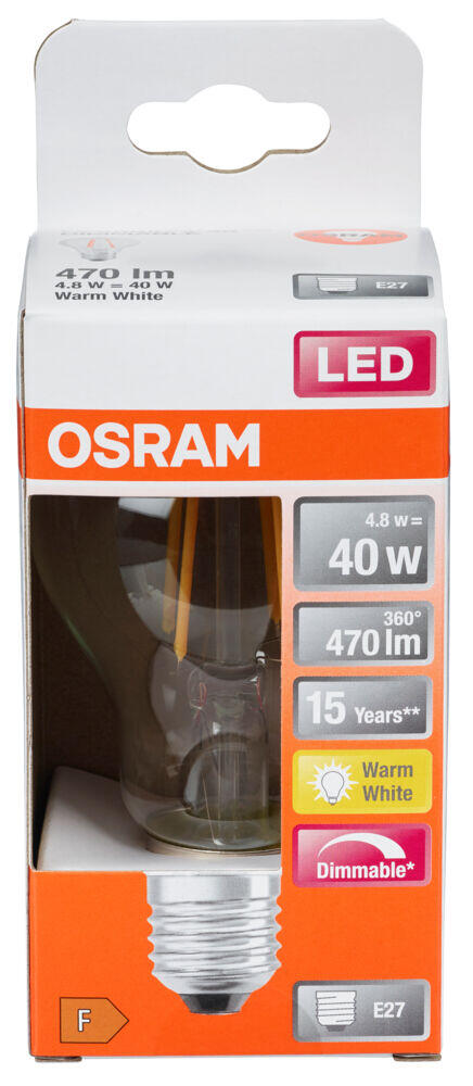 Osram Led Retrofit Classic A Dimbar Pære 